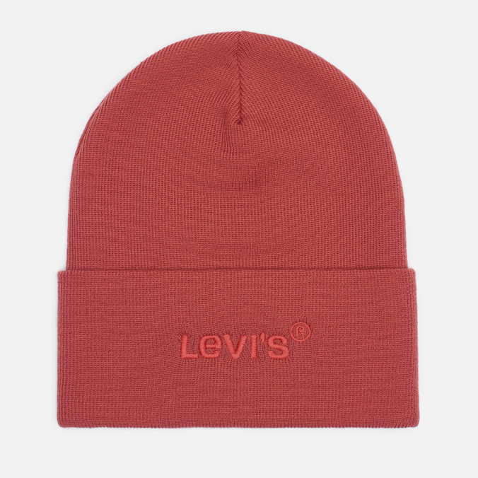 

Шапка унисекс Levi's Wordmark Beanie красная, Красный, Wordmark Beanie