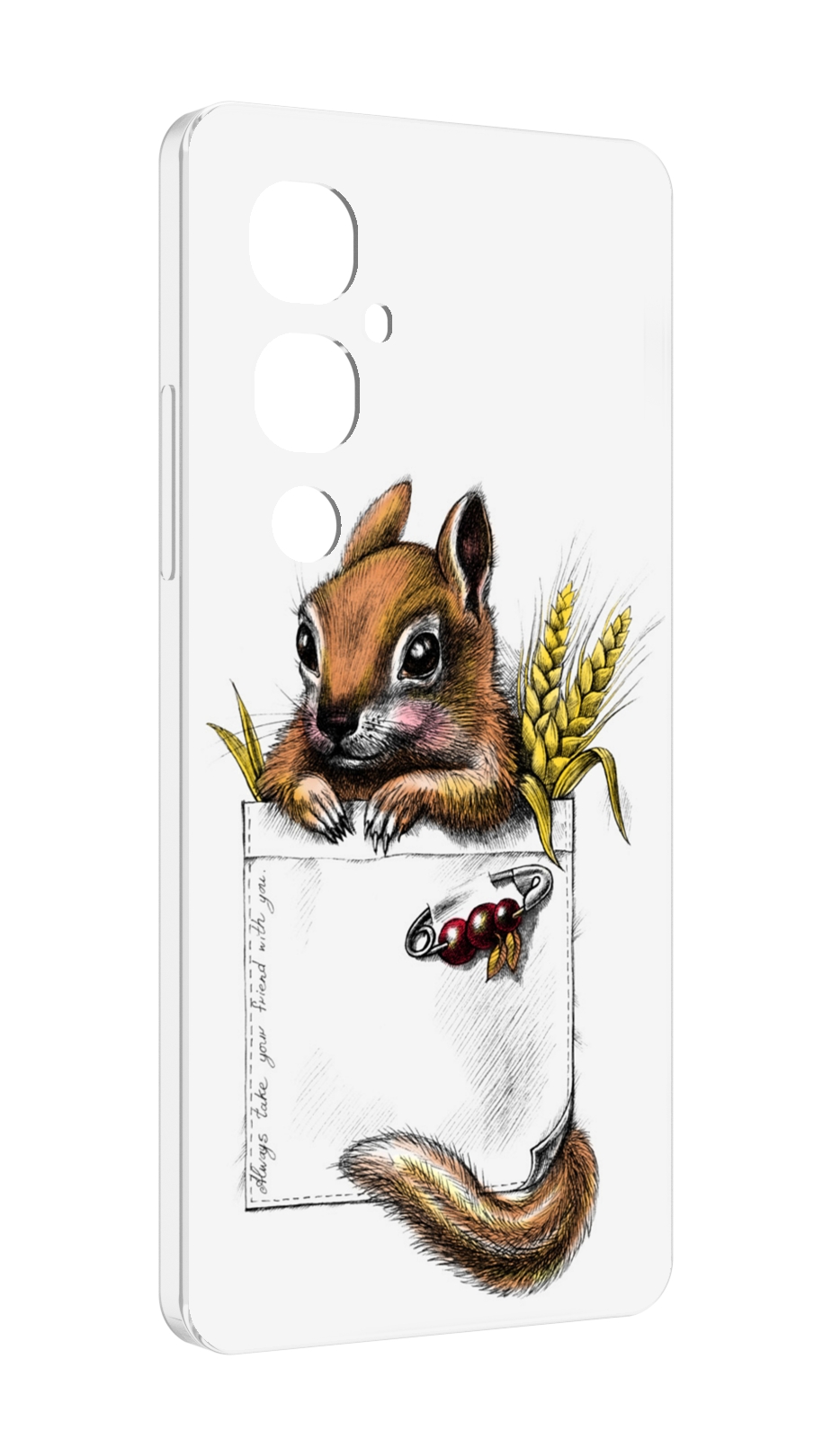

Чехол MyPads Белочка для Tecno Pova 4 Pro, Прозрачный, Tocco