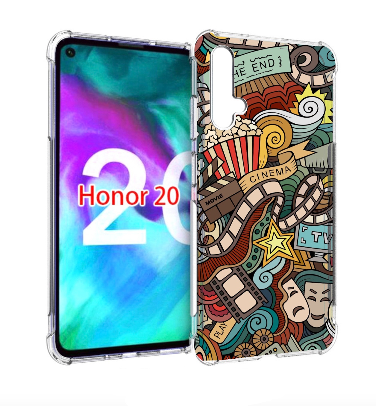 

Чехол бампер MyPads любимое кино для Honor 20, Прозрачный, Tocco