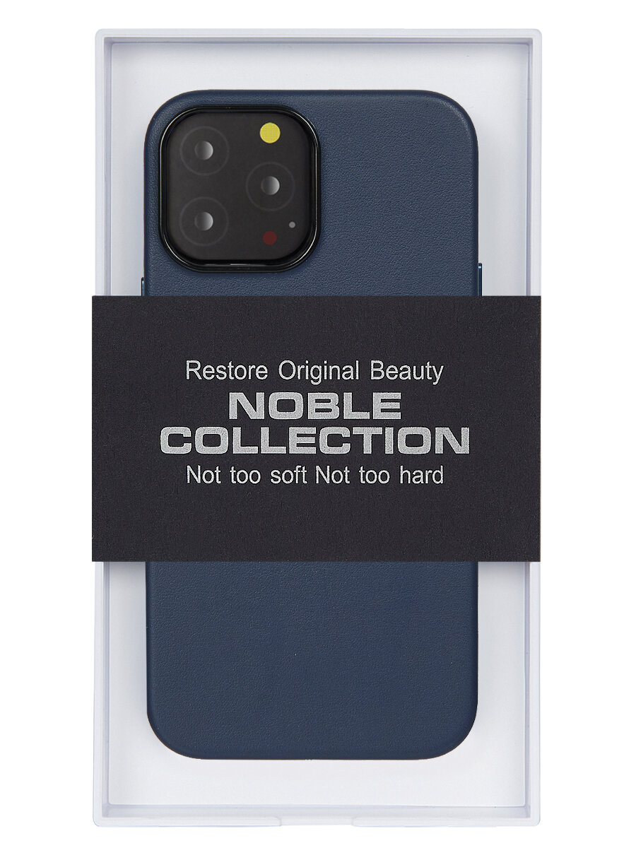 фото Чехол для iphone 12 noble collection - темно синий