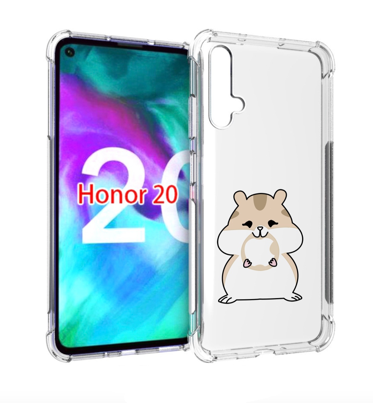 

Чехол бампер MyPads любитель-яблок детский для Honor 20, Прозрачный, Tocco