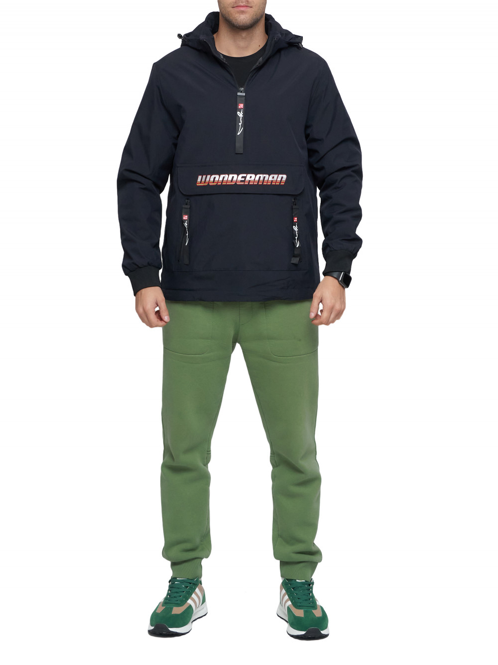 

Анорак мужской NoBrand AD88620 синий 50 RU, AD88620