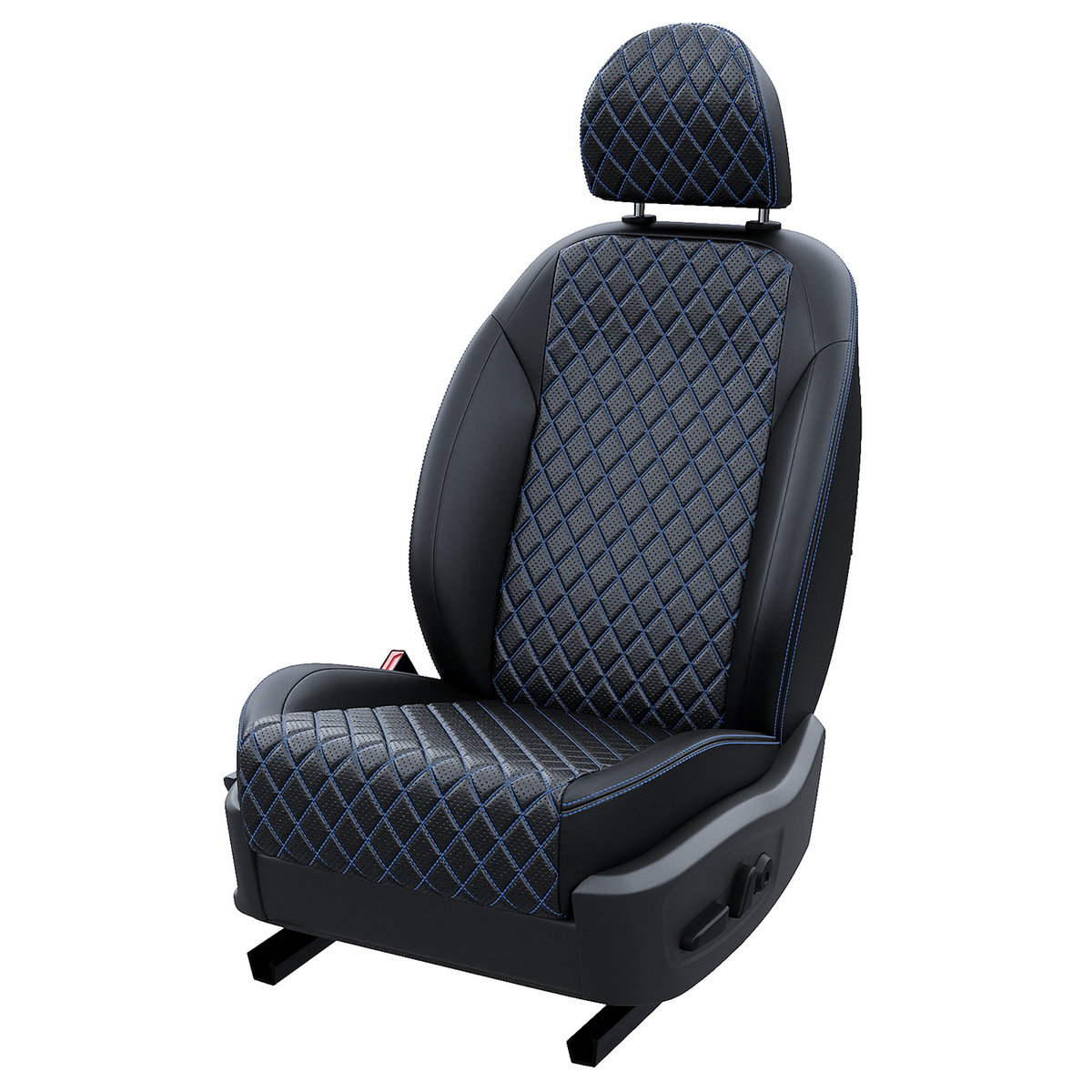 

Чехлы на сиденья АвтоЛето для Geely Coolray LA10732C320 Экокожа ромб Черный, строка синяя, LA1073