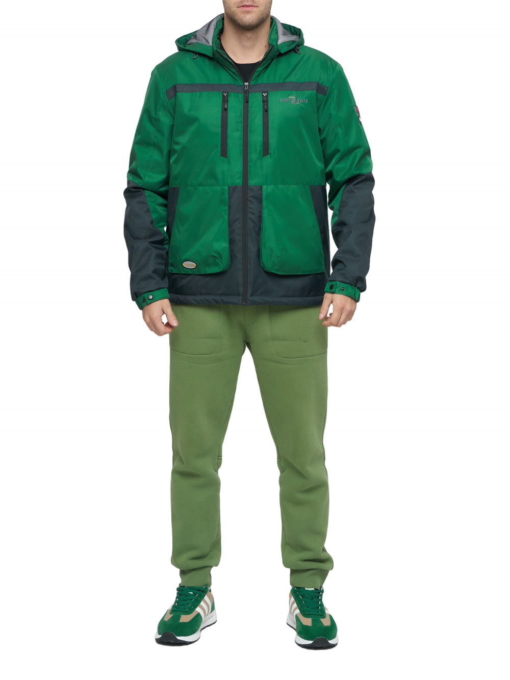 

Спортивная куртка мужская NoBrand AD8815 зеленая 48 RU, AD8815
