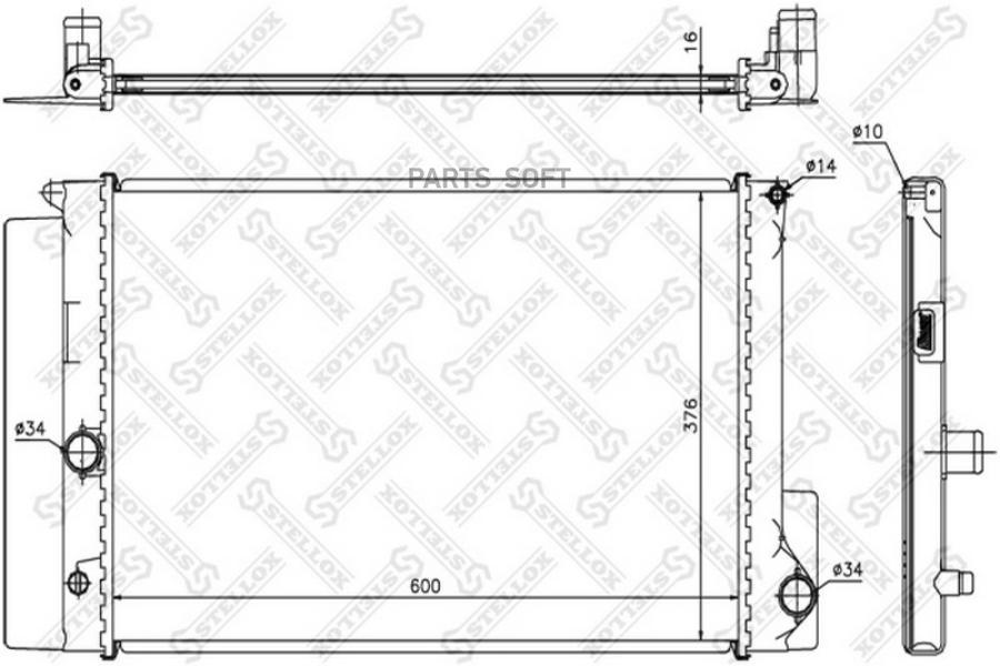 

STELLOX Радиатор охлаждения STELLOX 1026361sx