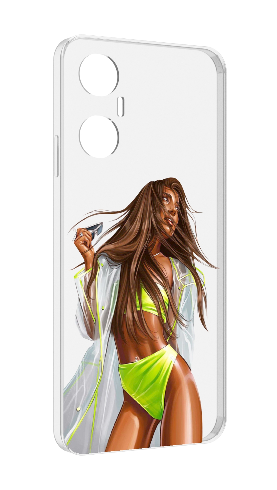 

Чехол MyPads девушка-модель-мулатка для Infinix Hot 20 5G, Прозрачный, Tocco