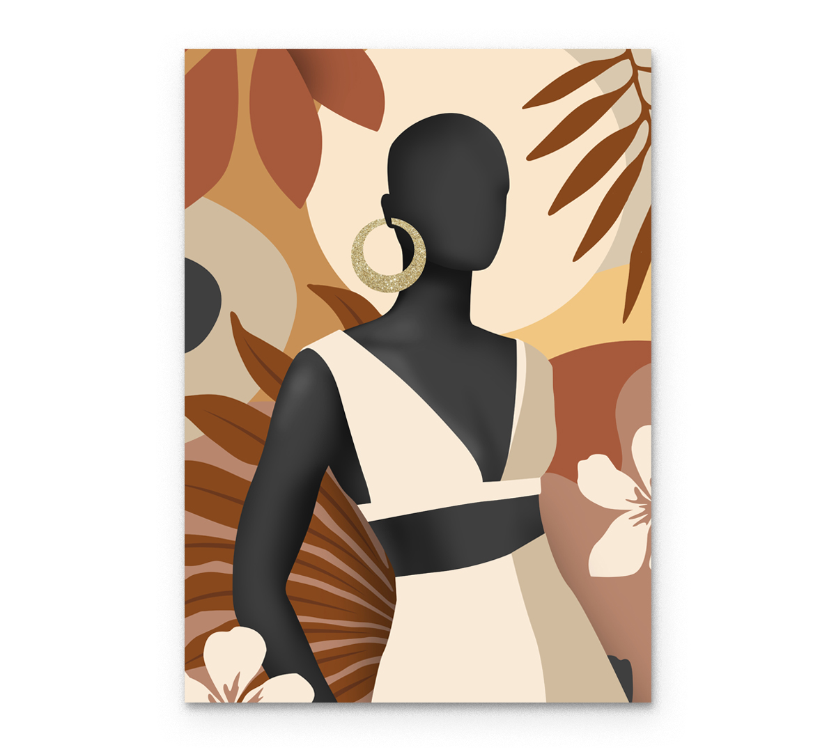 

Картина интерьерная на холсте Poly Print Art Дерзкая Африка левая 70х50 см.