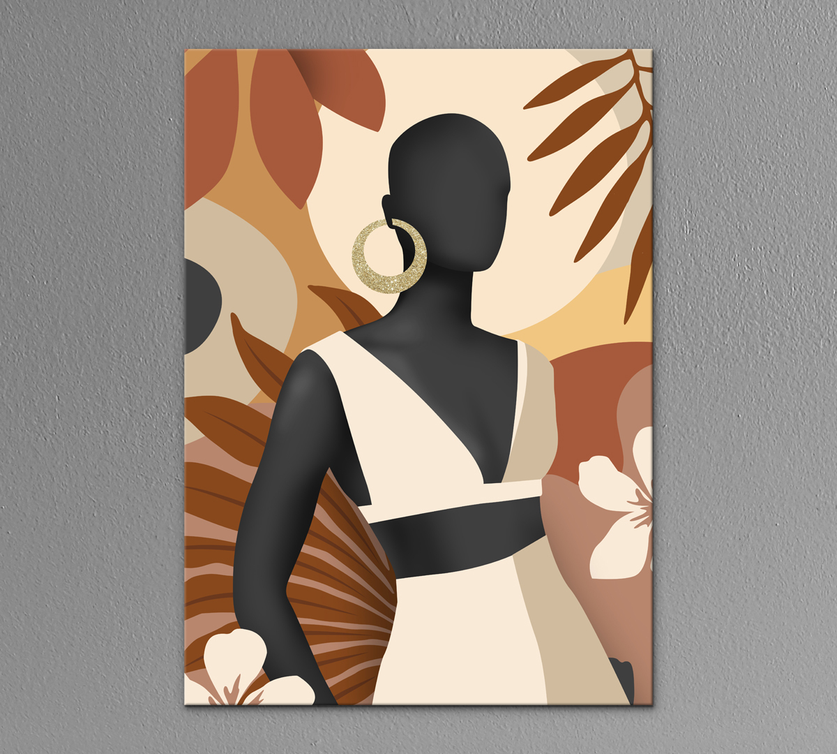 

Картина интерьерная на холсте Poly Print Art Дерзкая Африка левая 60х40 см.