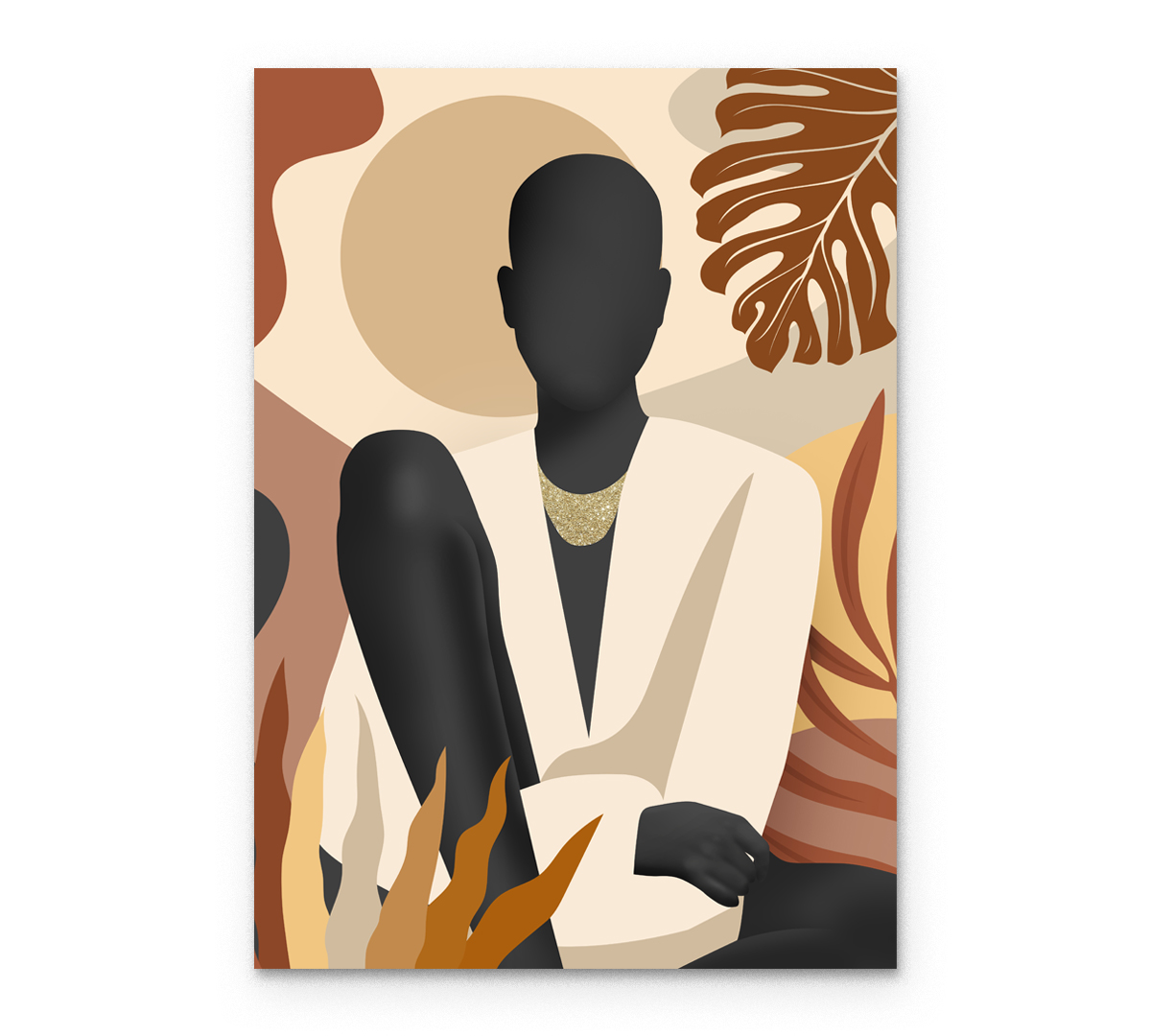 

Картина интерьерная на холсте Poly Print Art Дерзкая Африка центральная 60х40 см.