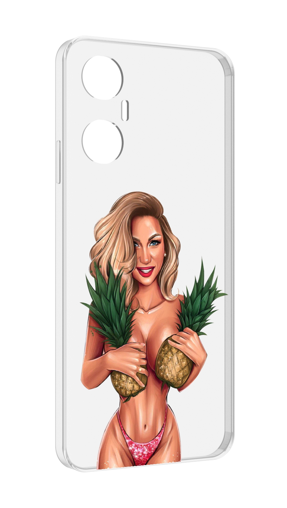 

Чехол MyPads девушка-с-ананасами женский для Infinix Hot 20 5G, Прозрачный, Tocco