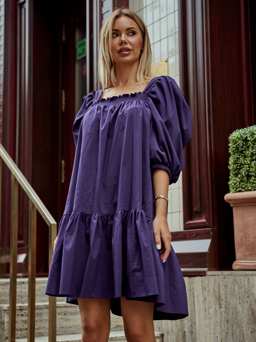 

Платье женское AVEMOD AV 977 фиолетовое 46 RU, Фиолетовый, AV 977