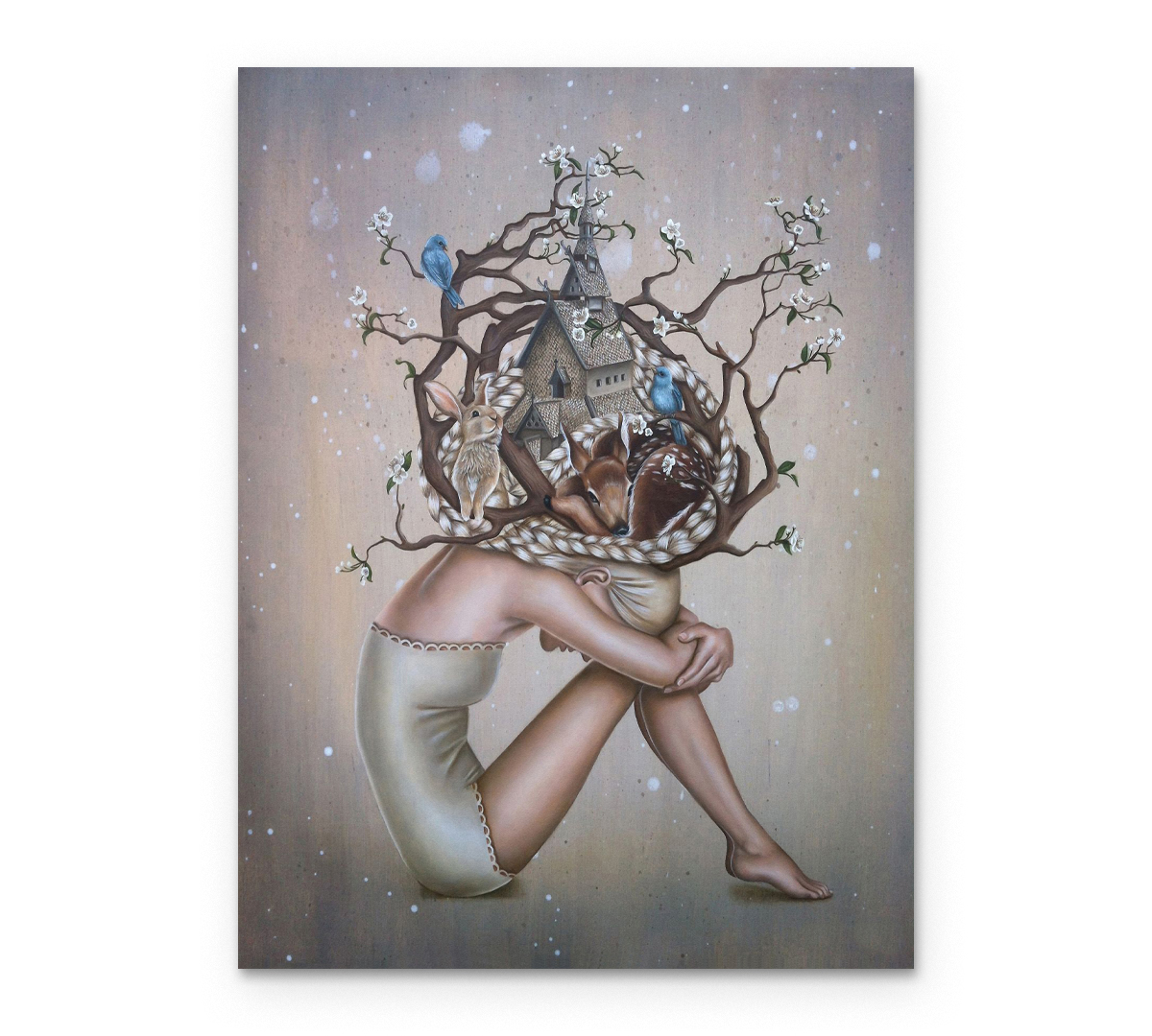 

Картина интерьерная на холсте Poly Print Art Лесная нимфа 40х30 см.