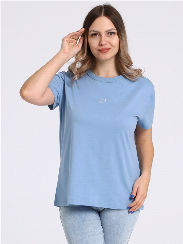 

Футболка женская Апрель 1ЖДФК3793001 голубая 108/164, Голубой, 1ЖДФК3793001