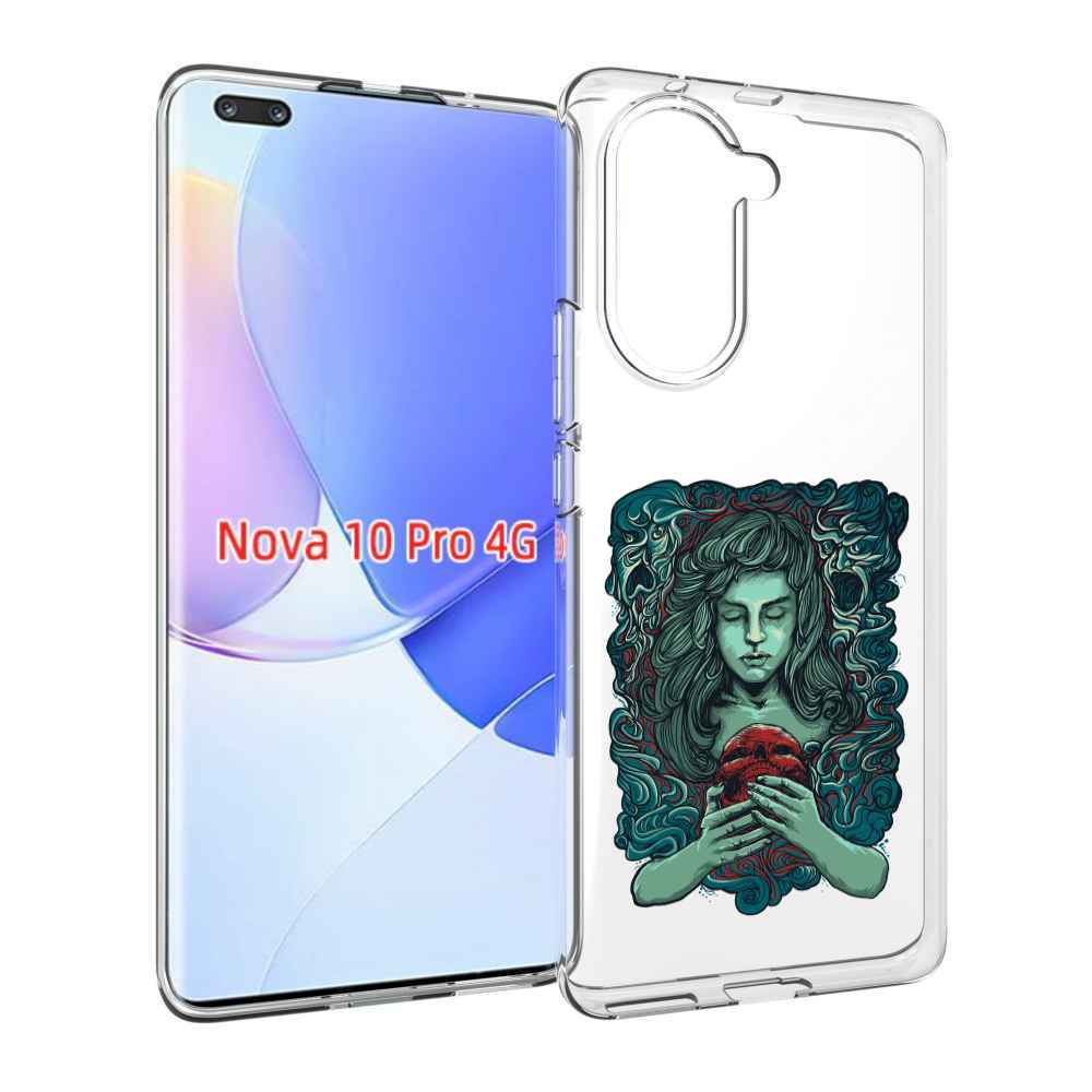 Чехол MyPads спящая девушка для Huawei Nova 10 Pro противоударный