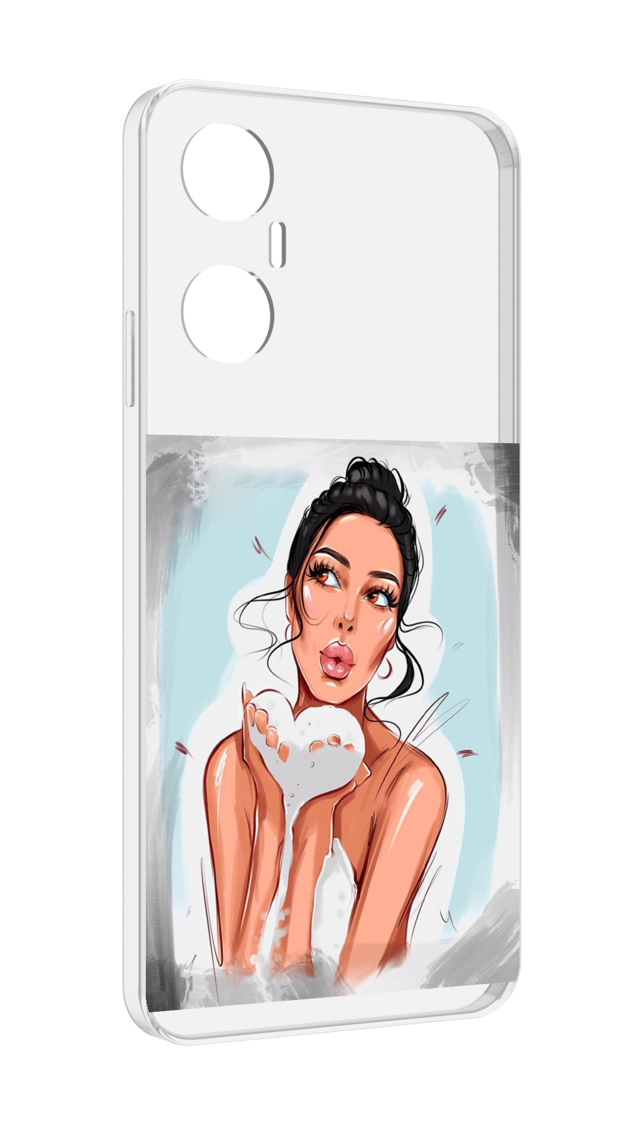 

Чехол MyPads девушка-с-пеной женский для Infinix Hot 20 5G, Прозрачный, Tocco