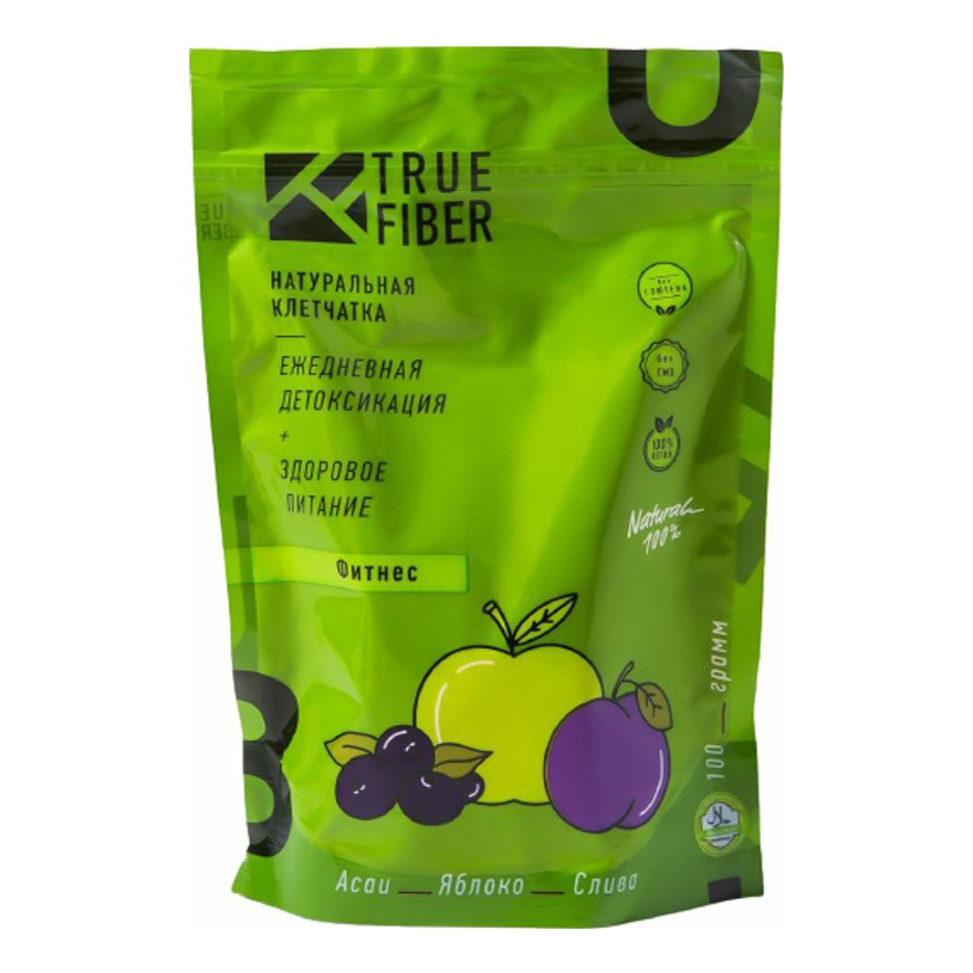 

Клетчатка True Fiber фруктовая Фитнес асаи-яблоко-слива 100 г веганский продукт