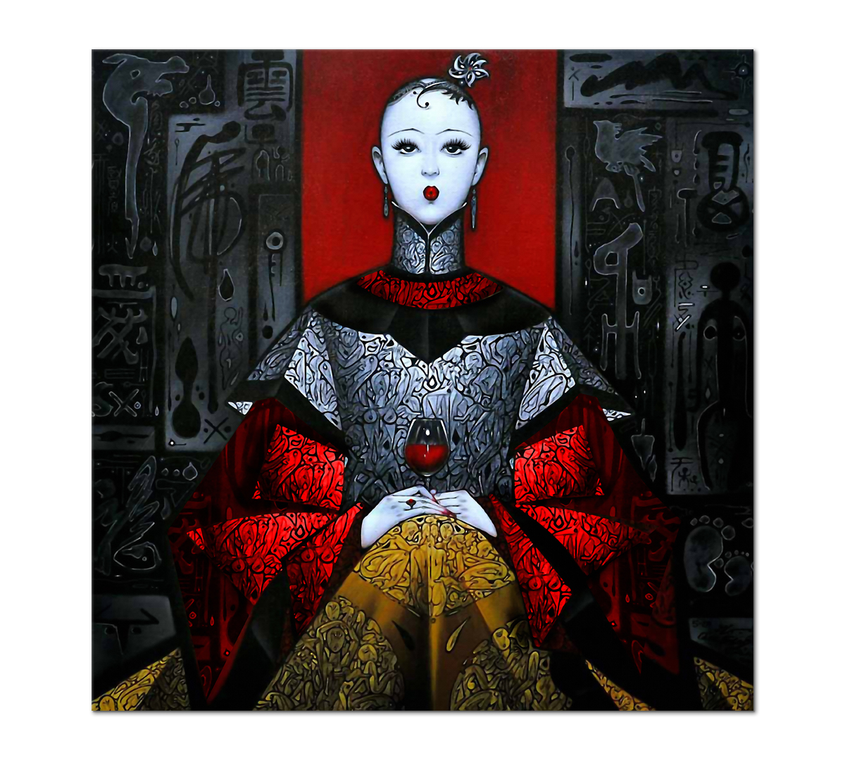 

Картина интерьерная на холсте Poly Print Art Курильщицы 2 30х30 см.