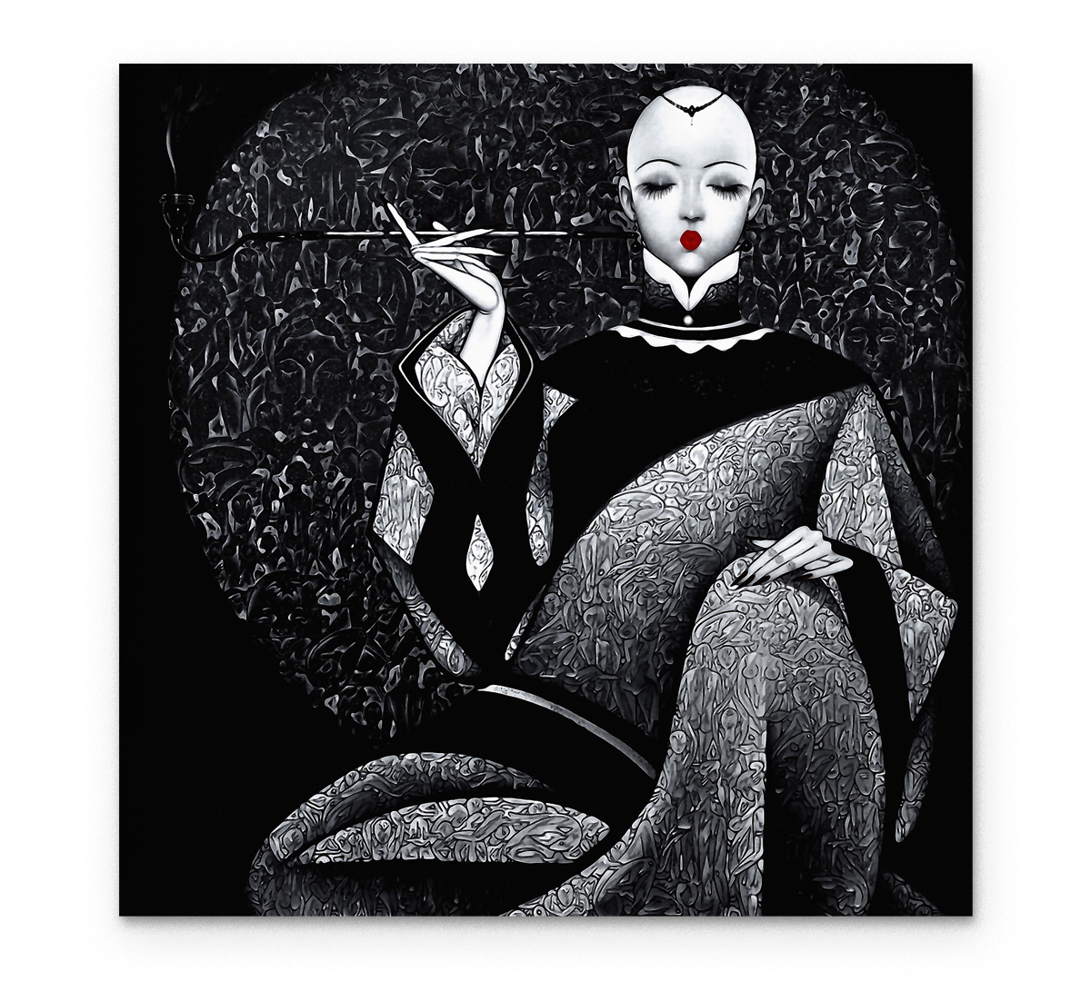 

Картина интерьерная на холсте Poly Print Art Курильщицы 1 30х30 см.