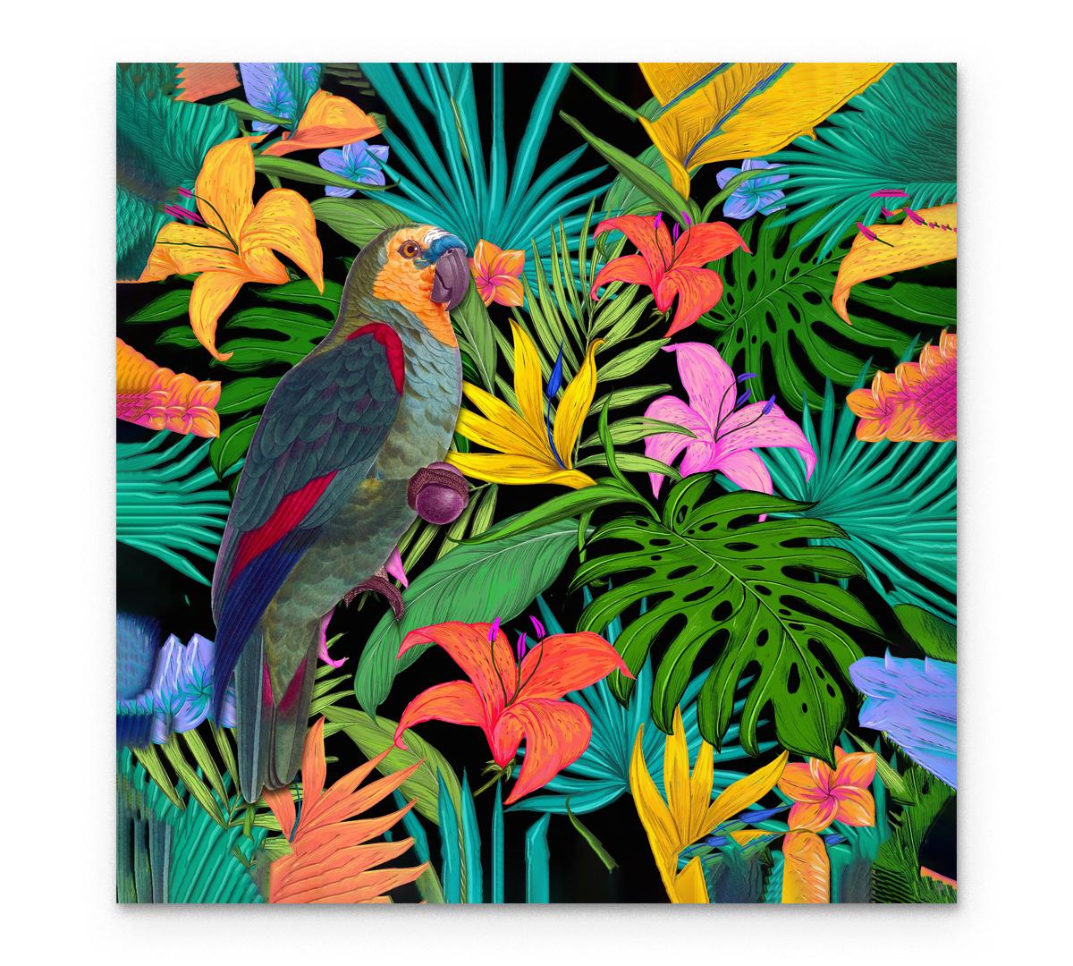 

Картина интерьерная на холсте Poly Print Art Попугай 40х40 см.