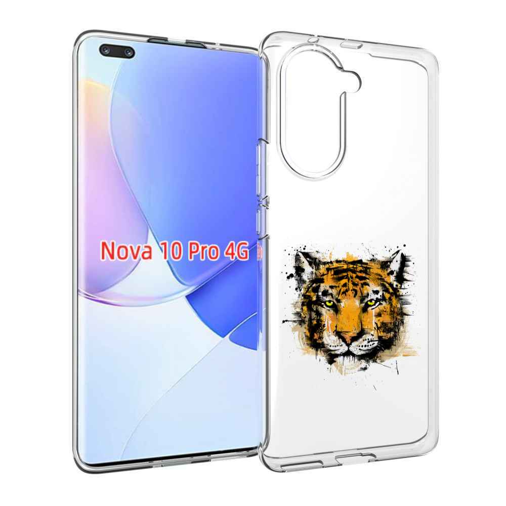 Чехол MyPads тигруля для Huawei Nova 10 Pro противоударный