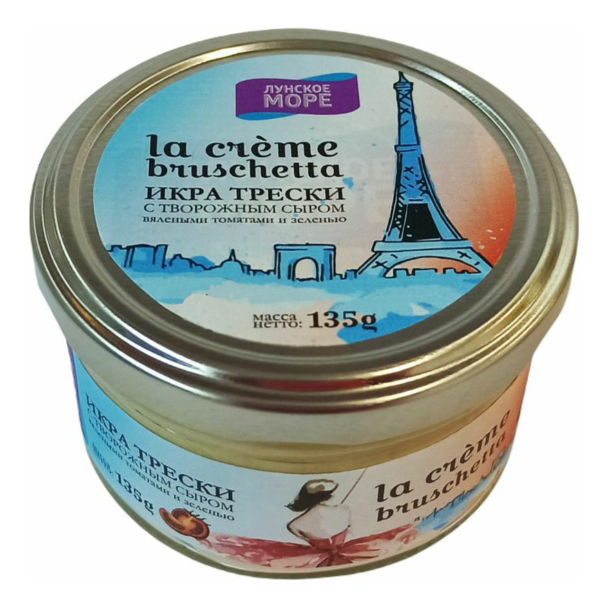 

Риет Лунское море из трески с творожным сыром вялеными томатами и зеленью 135 г