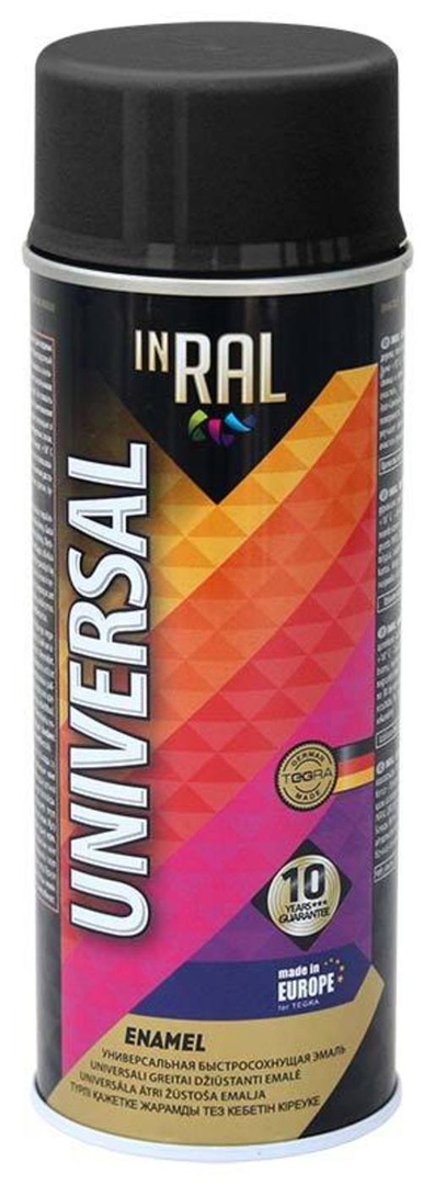 фото Эмаль аэрозольная inral universal, черная глянцевая ral9017, 400ml point