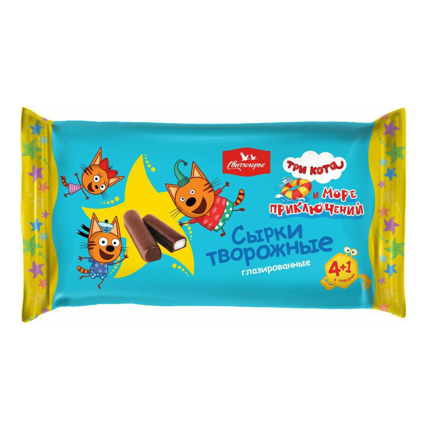

Сырок творожный Свитлогорье Три кота с ванилью глазированный 150 г