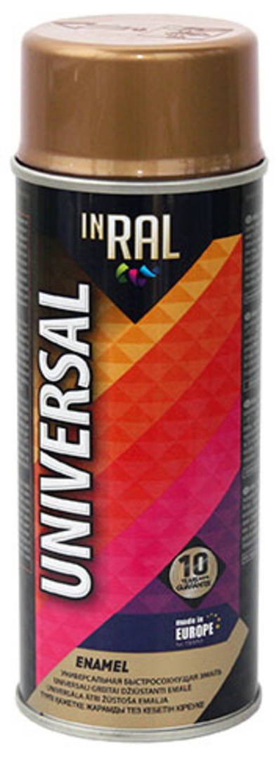 

Эмаль аэрозольная INRAL UNIVERSAL, медь металлик RAL8029, 400ml, Коричневый