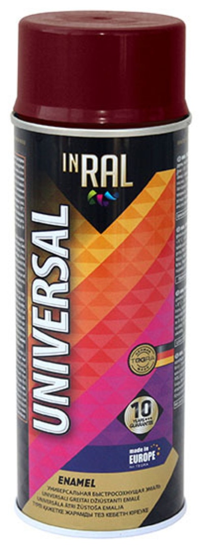 фото Эмаль аэрозольная inral universal, темно-красная ral3005, 400ml point