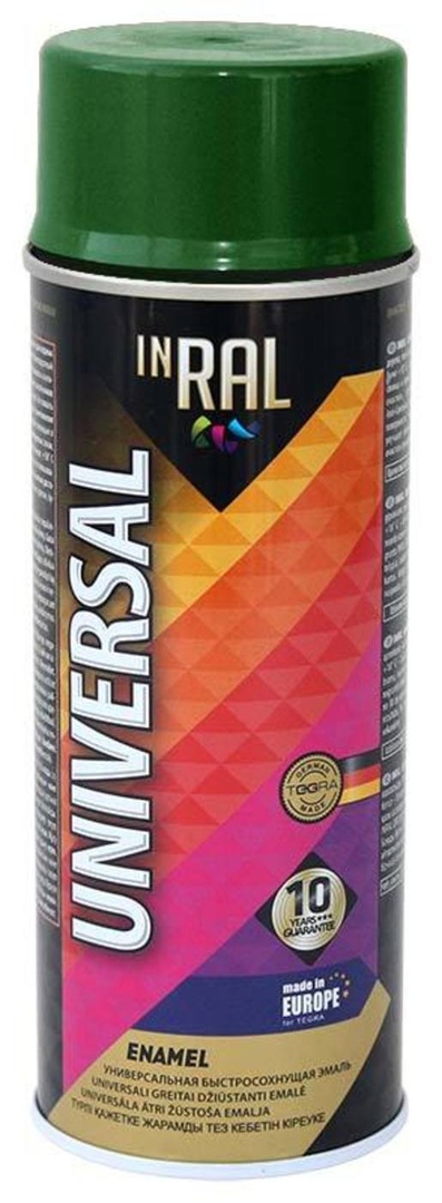 фото Эмаль аэрозольная inral universal, темно-зеленая ral6009, 400ml point