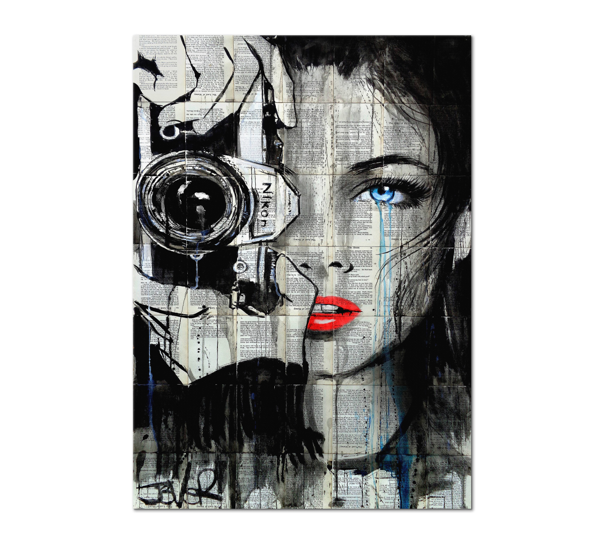 

Картина интерьерная на холсте Poly Print Art Газетный романтизм Луи Джовера 1 60х40 см.