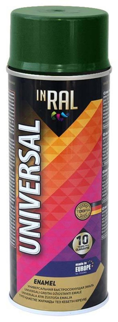 фото Эмаль аэрозольная inral universal, зеленый мох ral6005, 400ml point