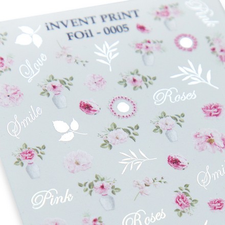 

Набор, iNVENT PRiNT, Фольгированный слайдер «Цветы. Веточки. Листья» №FOiL-005, 3 шт.