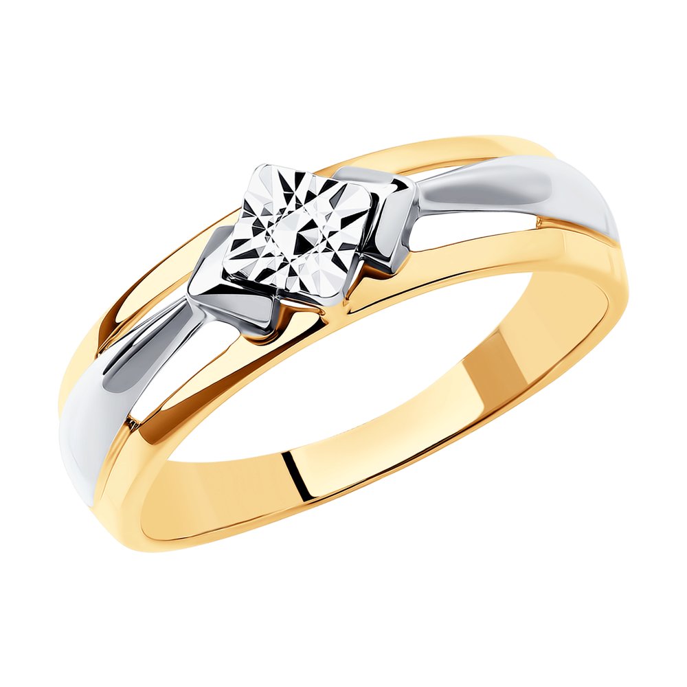 

Кольцо из белого/красного золота р.18 Diamant 51-110-01010-1, 51-110-01010-1