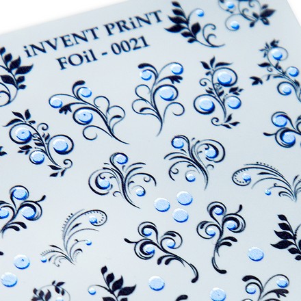 

Набор, iNVENT PRiNT, Фольгированный слайдер «Вензеля» №FOiL-021, 3 шт., Черный