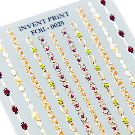 

Набор, iNVENT PRiNT, Фольгированный слайдер «Цепь. Цепочка» №FOiL-025, 3 шт.