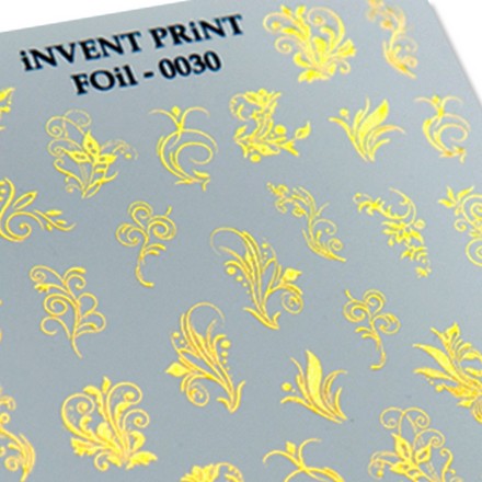 

Набор, iNVENT PRiNT, Фольгированный слайдер «Вензеля» №FOiL-030, 3 шт.
