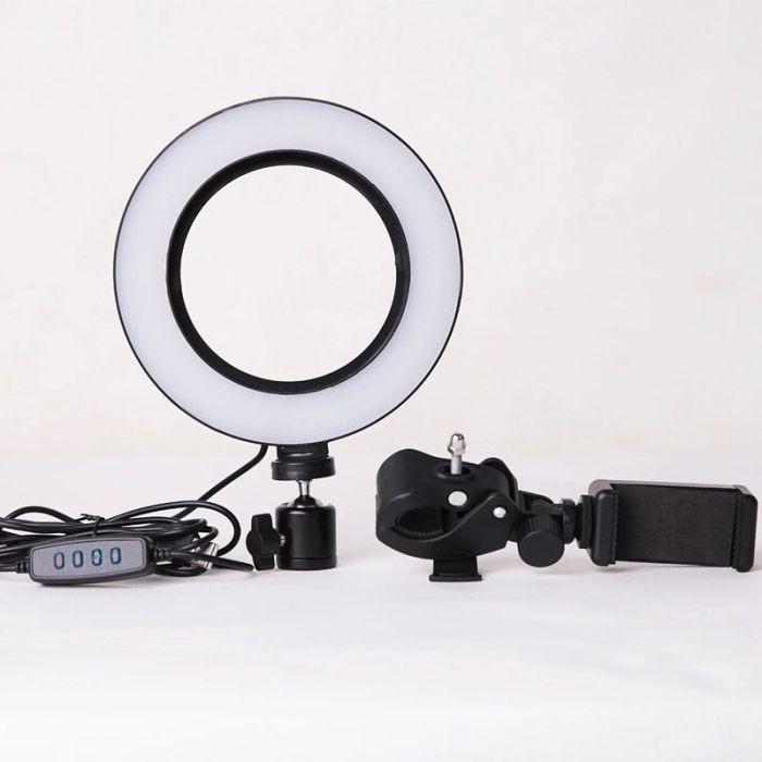 Светодиодная кольцевая лампа (выпуклая) для селфи 16см Ring Fill с регулятором черная кольцевая светодиодная лампа tdm