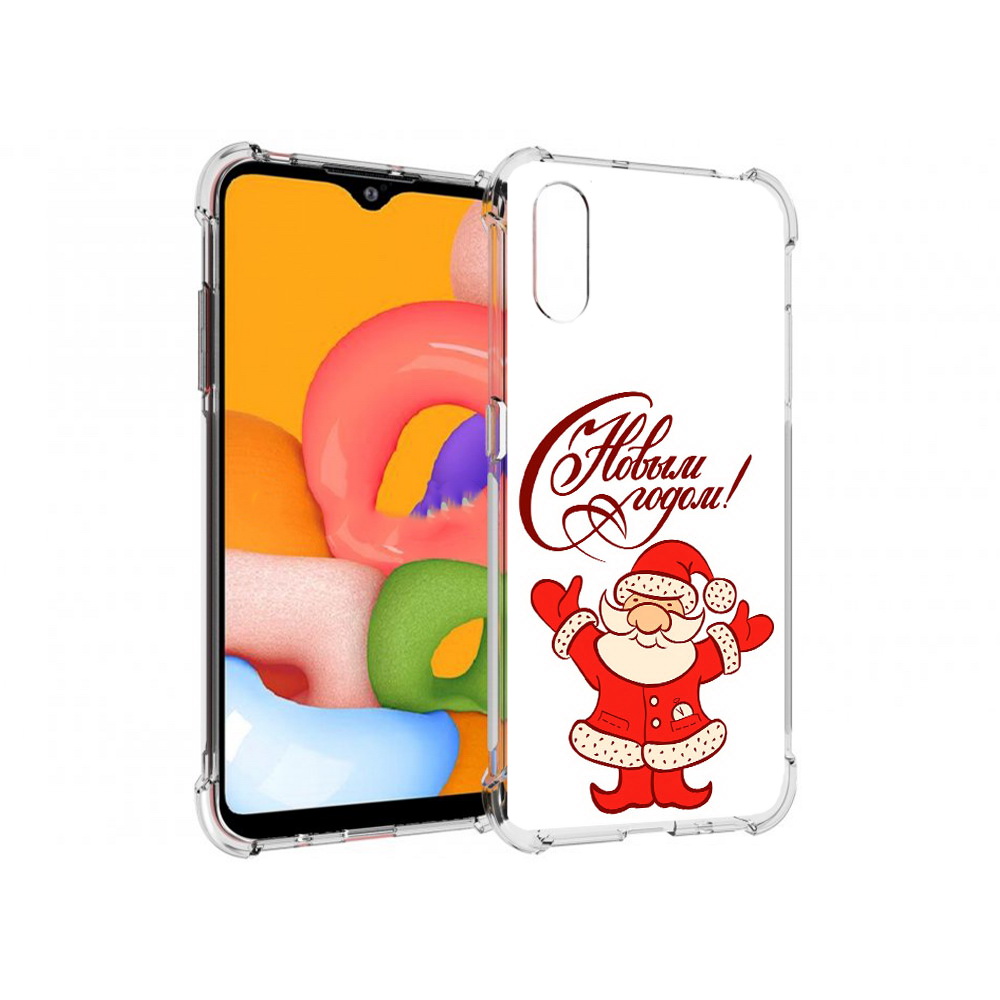 

Чехол MyPads Tocco для Samsung Galaxy A01 Добрый дед мороз с новым годом 2023, Прозрачный, Tocco