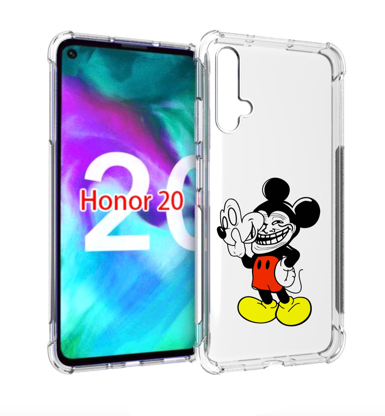 

Чехол бампер MyPads микки-маус-троллер для Honor 20, Прозрачный, Tocco