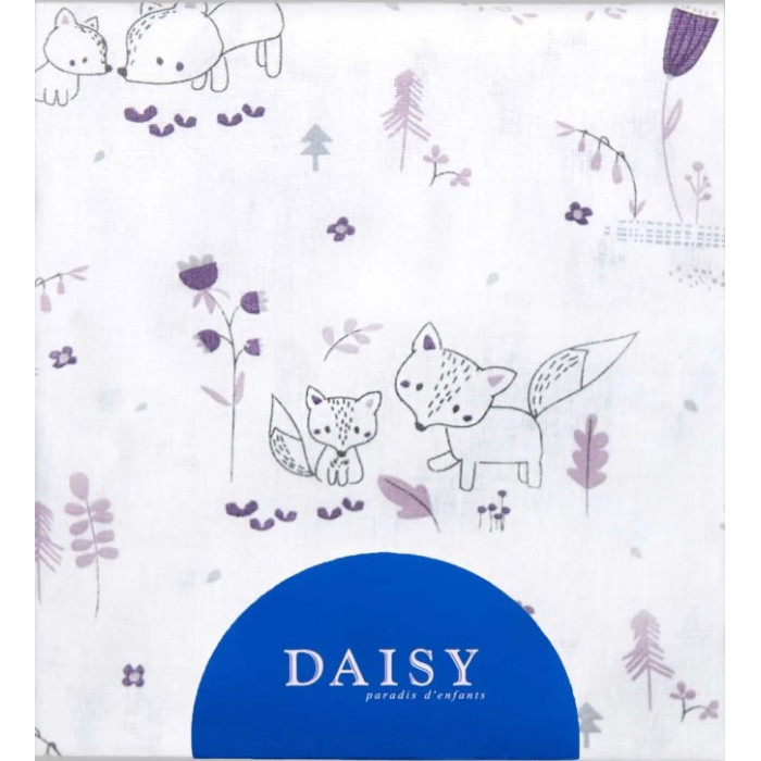 Простыня на резинке Daisy Лисички розовая, 60х120 см