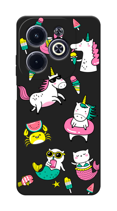 

Чехол Awog на Infinix HOT 40i "На отдыхе", Белый;бирюзовый;розовый, 3105452-1