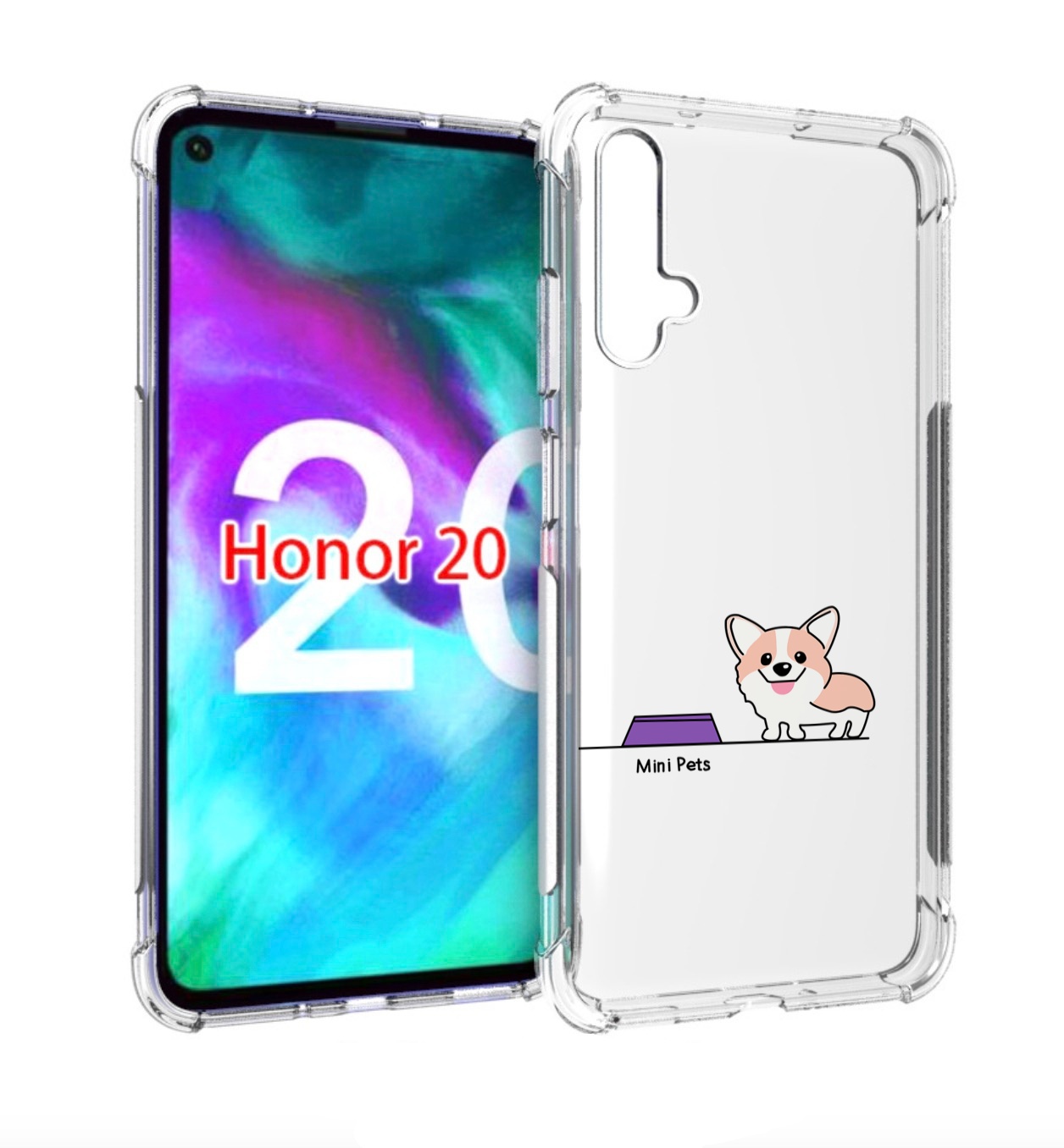 

Чехол бампер MyPads мини-питомец детский для Honor 20 Honor, Прозрачный, Tocco
