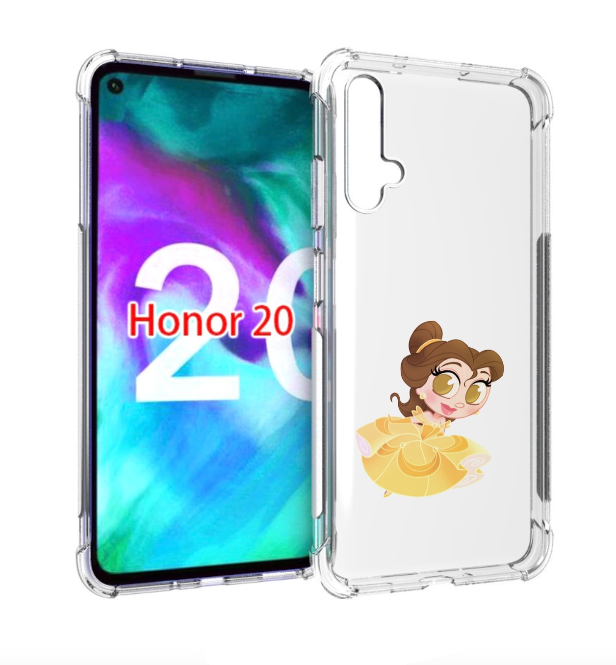 

Чехол бампер MyPads мини-принцесса женский для Honor 20, Прозрачный, Tocco