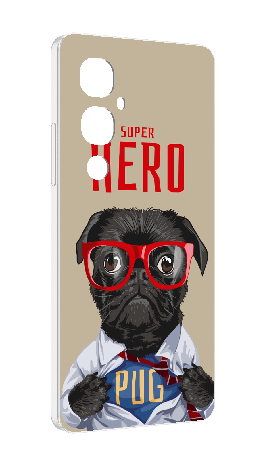 

Чехол MyPads Герой-PUG для Tecno Pova 4 Pro, Прозрачный, Tocco