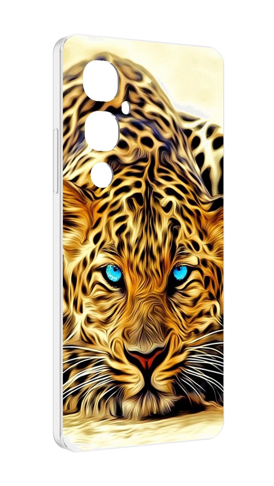

Чехол MyPads Голубоглазый-гепард для Tecno Pova 4 Pro, Прозрачный, Tocco