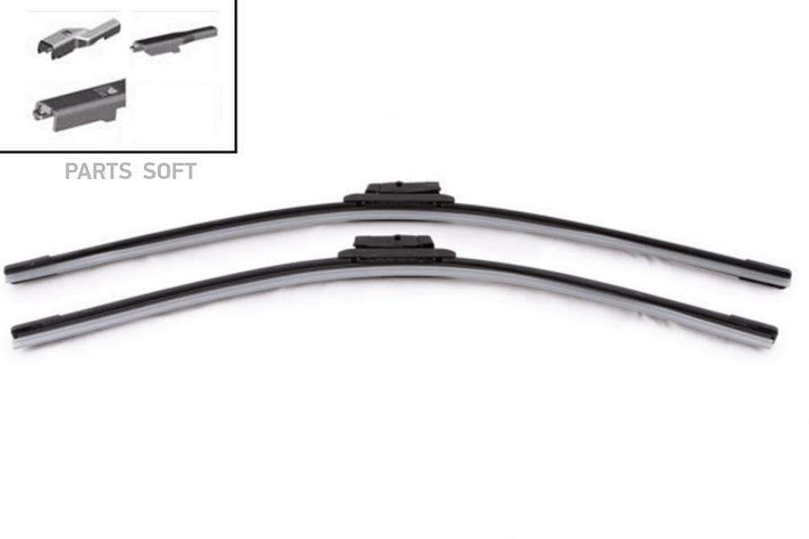 

Комплект щеток стеклоочистителя 600/24 550/22,Pinch Tab Stellox 201 624-SX