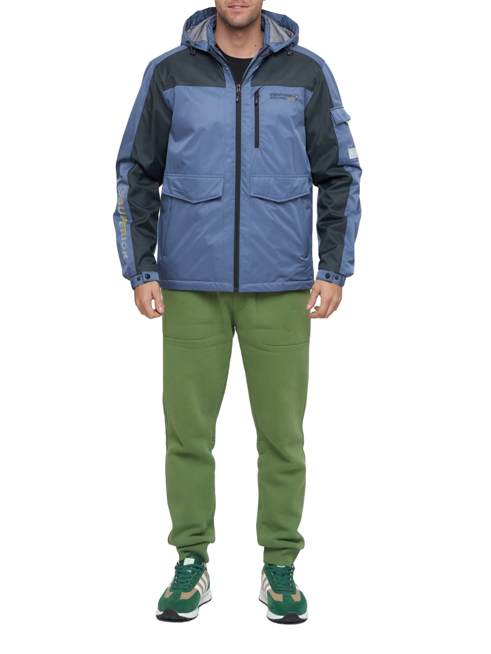 

Спортивная куртка мужская NoBrand AD8816 синяя 48 RU, Синий, AD8816