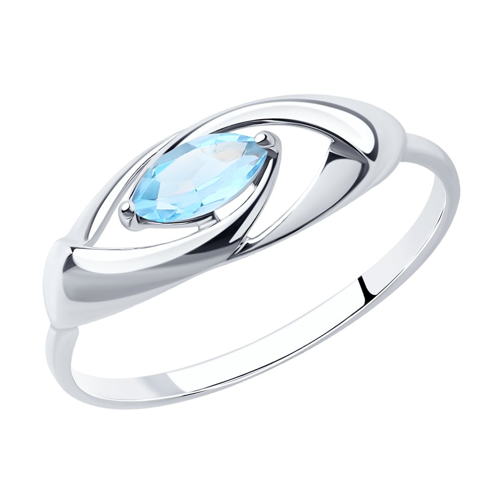 Кольцо из серебра с топазом р.17.5 Diamant 94-310-00549-1