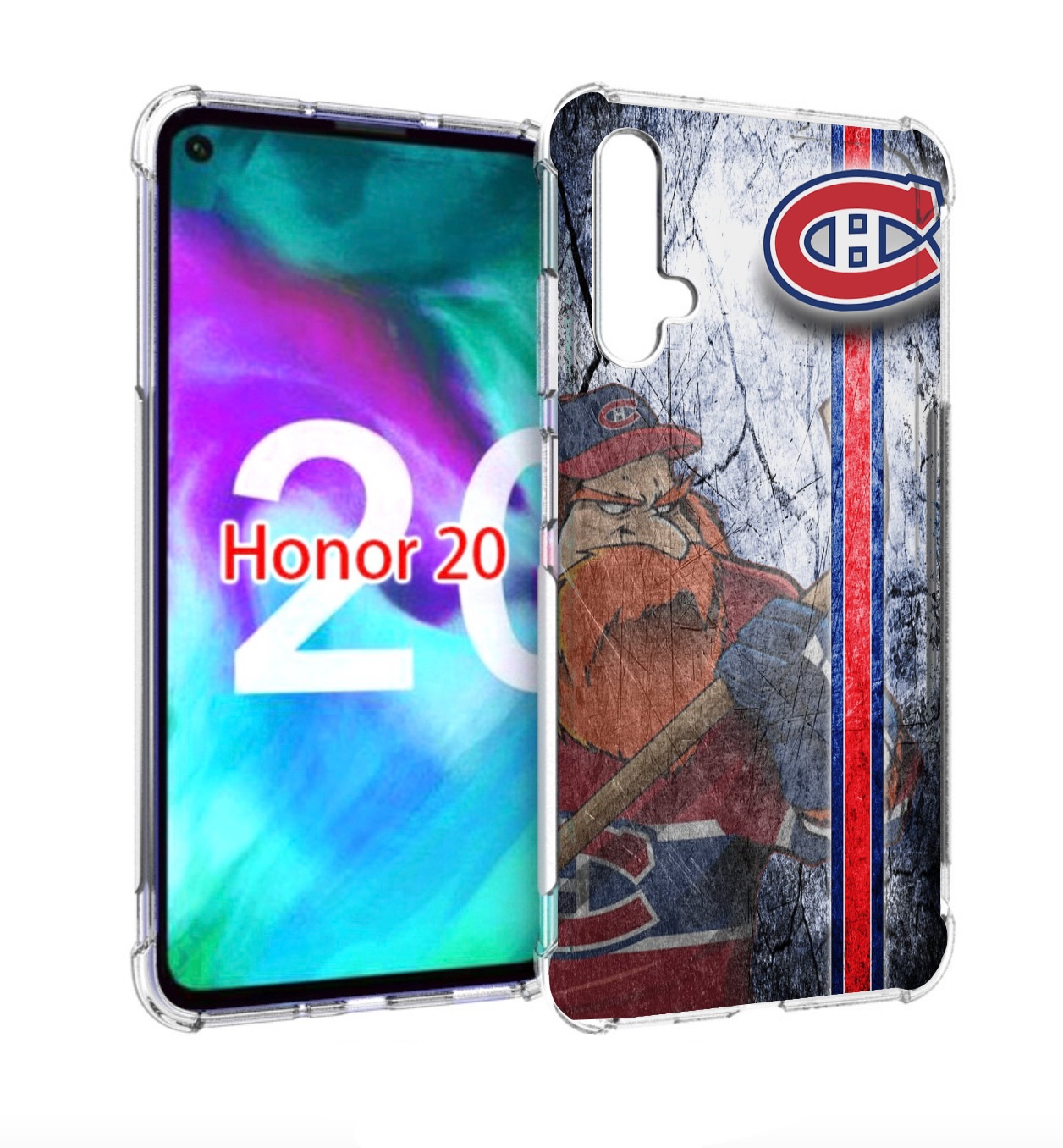 

Чехол бампер MyPads монреаль канадиенс для Honor 20, Прозрачный, Tocco